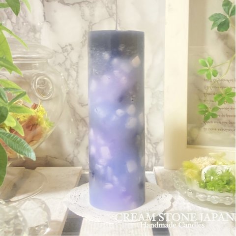 Φ5.1cm×H15cm ペタルキャンドル (黒) № 000596 /Gradation Candle