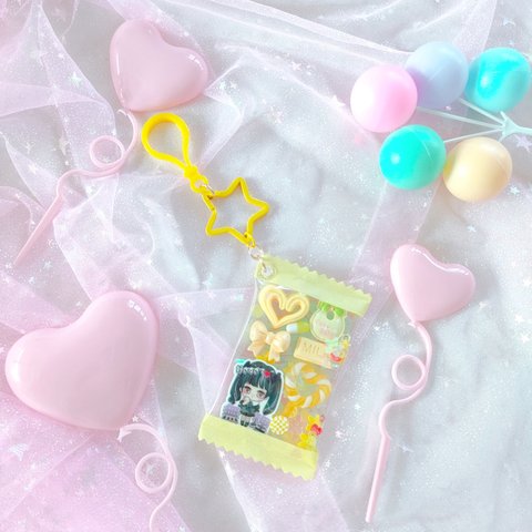 推し色💛キャンディーバッグ キーホルダー イエロー💛キャンディバッグ