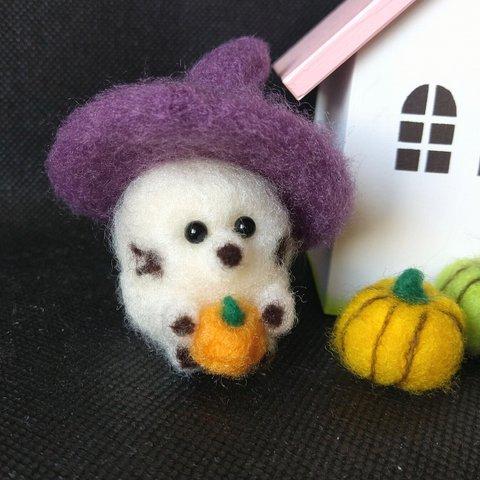 ねずみさんのハロウィン　羊毛フェルト　置物