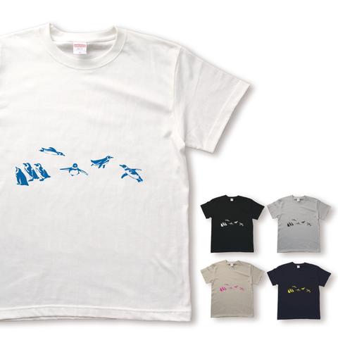 ペンギンのシルエットの白Tシャツ