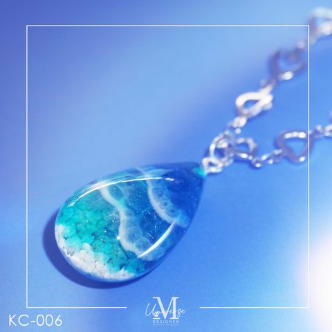 一欠片のアート　【波の軌跡】KC-006　(designer-m)　バックチャーム　レジンアクセサリー