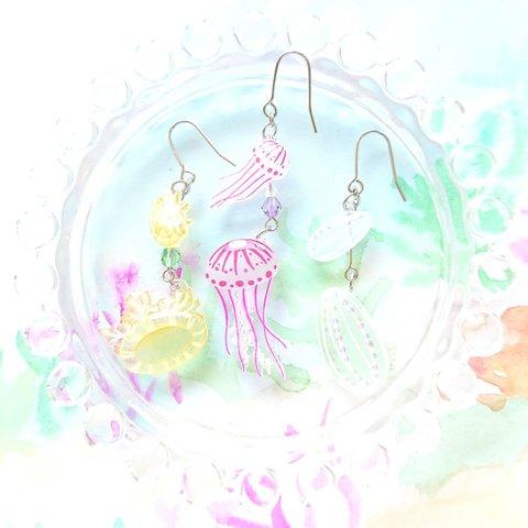 クラゲ3＊ピアス/イヤリング