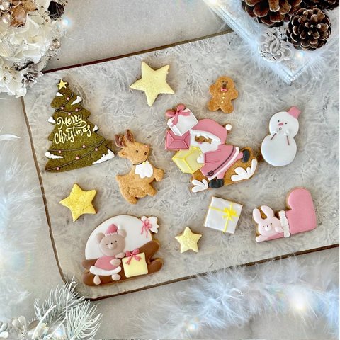 ちょっぴりドジなサンタのクリスマス2023☆アイシングクッキーセット