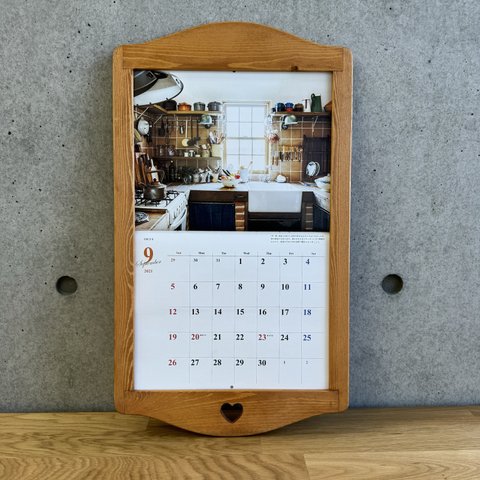 木製カレンダーフレーム　「私のカントリー」付録カレンダー専用