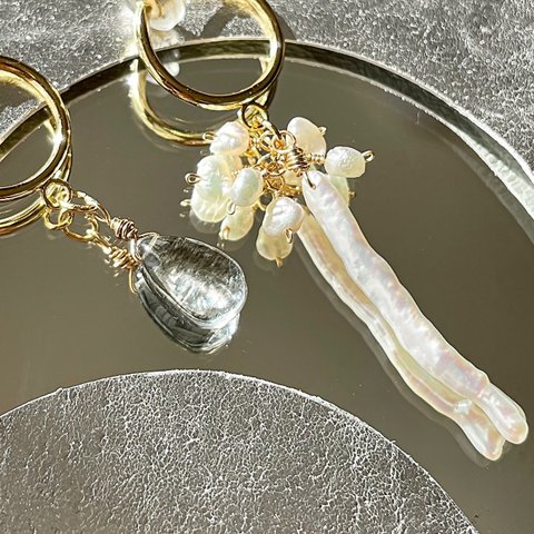 earrings "わたしのこころは静寂に満ちている"