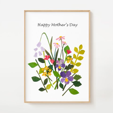 母の日ギフト  A4 ポスター  [Happy Mother's Day] 　送料無料