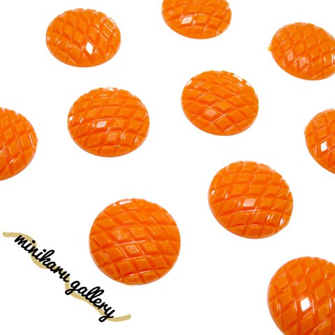 4個入(orange) Candy round cabochon 