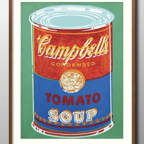 13449■ポスター　絵画　インテリア　A3サイズ　『ウォーホル　キャンベル　トマトスープ缶』イラスト　アート　北欧