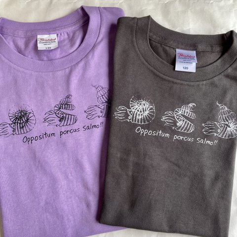 古生物Tシャツ　アンモナイト　100〜140㎝