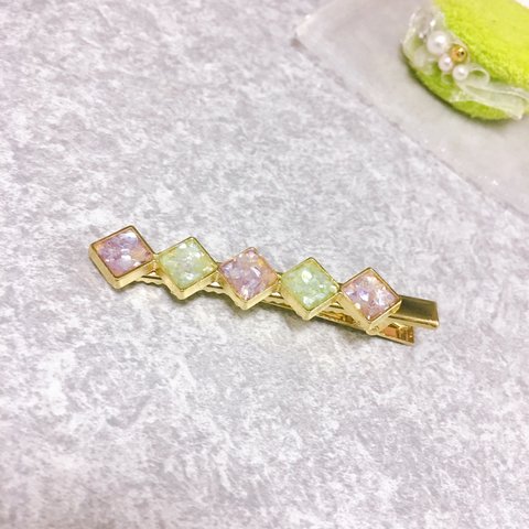 ハンドメイド  ヘアピン キラキラ 夏