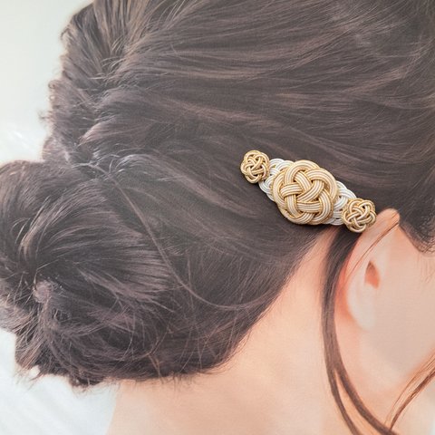 水引ヘアクリップ