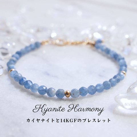 Kyanite Harmony　カイヤナイトと14KGFのブレスレット