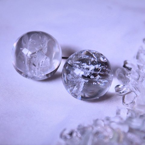 【Pure】水晶のピアス/イヤリング