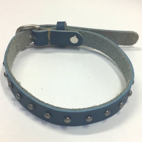 猫の首輪  (飾り付き) 紺色 Lサイズ