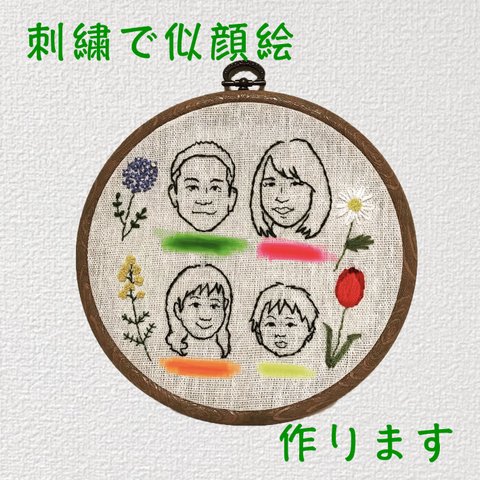 ---刺繍で似顔絵---