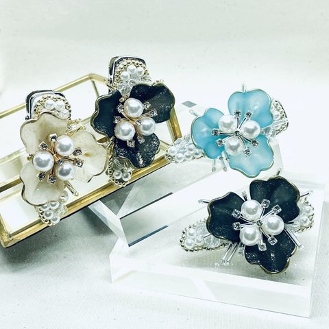 -Flower pin- 入園卒園/入学卒業/フォーマル/クリップピン/母の日/プレゼント