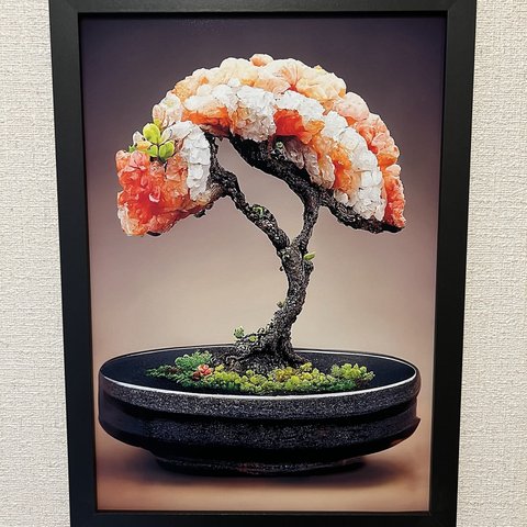 アートポスター 【寿司の盆栽】A4