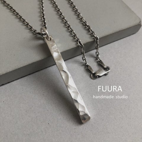 silver necklace 4mm/シルバー/ネックレス/槌目