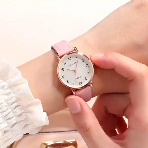 パステルカラー レディース腕時計（ピンク）
