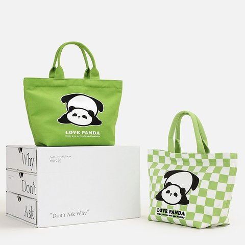 Panda パンダ トートバッグ テッセルハンドバッグ パンダ柄 エコバッグ 学生手袋 かわいい 中国のパンダ キャンバスバッグ