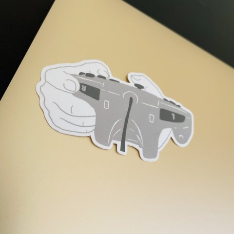 Sticker “Controller”　-white-