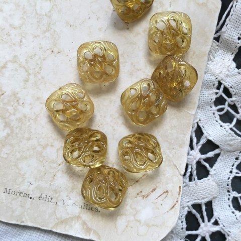 【1個】14mm/japan vintage/アクリルボタン　1224-3