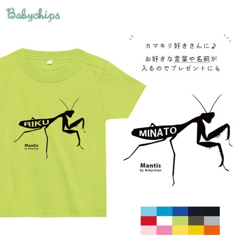 NEW!! [ カマキリ]  半袖Tシャツ メール便送料無料!!　★お急ぎはご相談ください。　st-mushi19