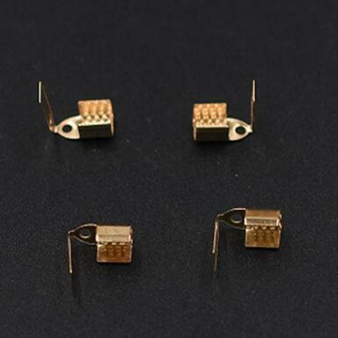 GM-068 300個 紐留めカシメ金具 リボン 10×8mm アクセサリーパーツ ゴールド 3×【100ヶ】