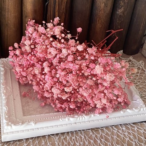 アンティークプリザカスミ草オペラピンク小分け❣️ハンドメイド花材プリザーブドフラワー