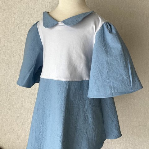 子供服120㎝　フレアチュニック（接触冷感・ＵＶケア加工ニット使用）