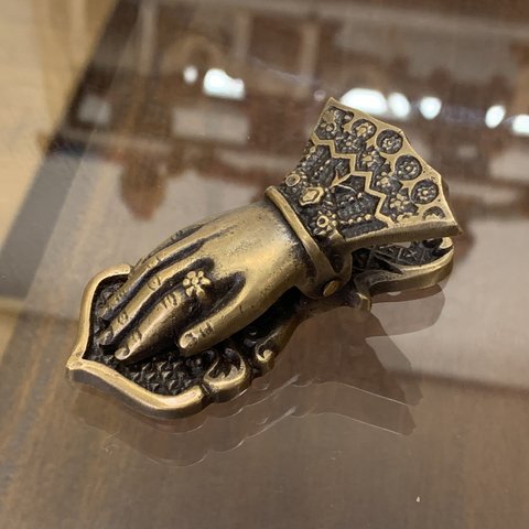 アンティーク調 真鍮製 女性の手 ハンド ペーパークリップ ブラス【S】　oth021s