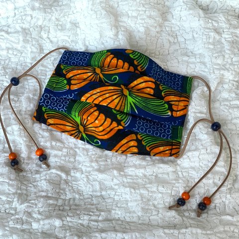 SHAREMYWORLD ARTSHOP シェアマイワールド アートショップ african fashion mask【butterfly】アフリカン ファッション マスク 蝶