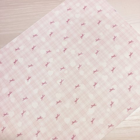 real ribbon pink ♡ デザインペーパー 10枚