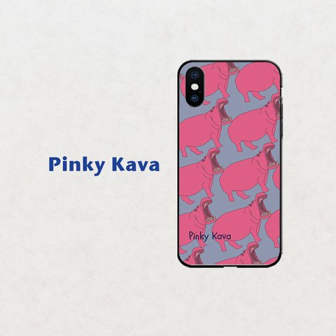 【Pinky Kava】ふじ色  スマホケース　iphone android ほぼ全機種対応