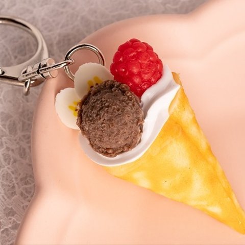 食品サンプル　クレープチョコ　キーホルダー