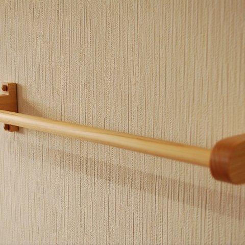 シンプル4点止め木製タオル掛け　【ヒノキ】　受注製作品