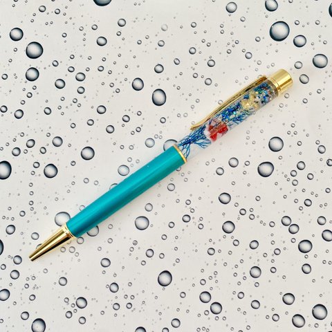 煌めくハーバリウムボールペン〜emerald screw ballpoint pen〜Ⅳ