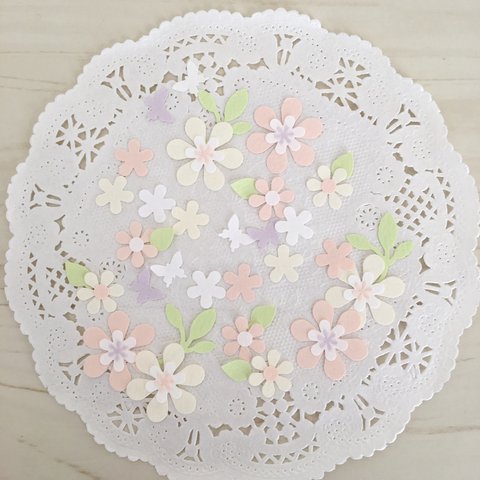 ［再販］デコレーション素材 Flower 大きめ  ピンク＆ナチュラル