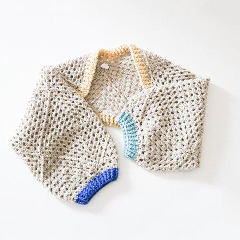 ちょうどよいクロシェボレロ 13 Crochet bolero(７分袖)/ クロシェ かぎ針