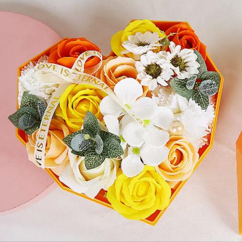  石鹸の花*フラワーBOXプリザーブドフラワーホワイトデー 結婚祝い誕生日引越し祝い母の日退職祝い 