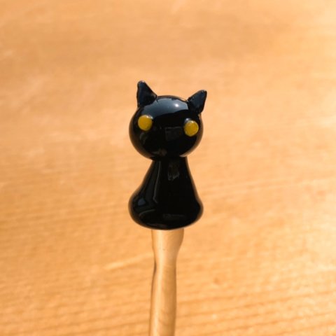 ガラスの黒猫マドラー