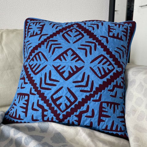 手作りキルトクッションカバーコットン (45x45 cm) Quilt Cushion Cover