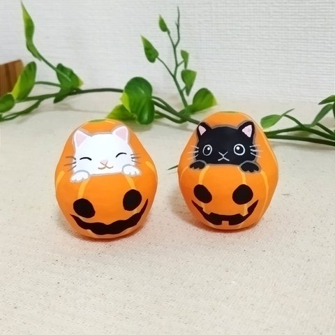 ★ミニ張り子★ハロウィン カボチャ猫