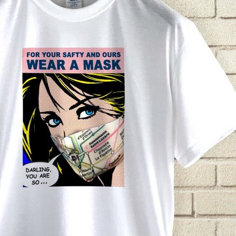 METRO MASK LADY / ポップアート デザイン Tシャツ