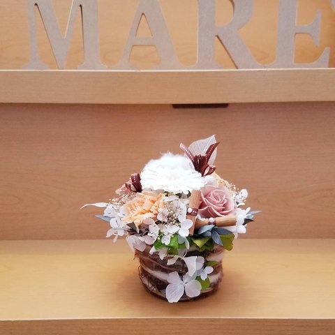 新作❤Mare(マーレ)モコモコ花器真冬のアレンジ