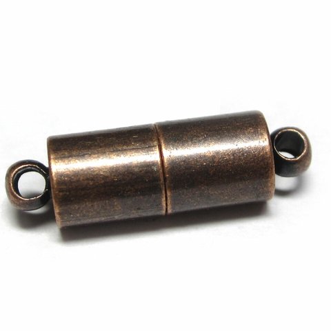 マグネットクラスプ シンプル 円柱 約20×6mm 銅古美【10個】6001729