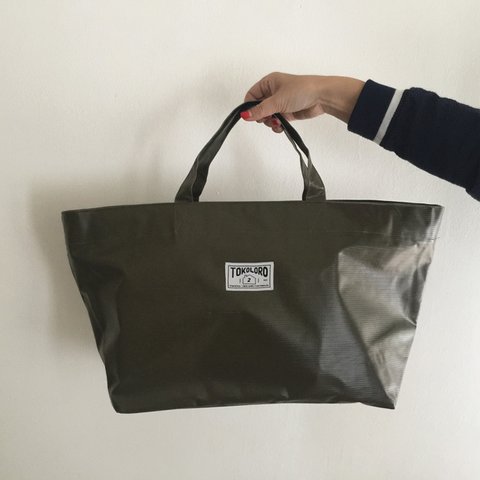 Tarpaulin Tote Bag 【Khaki】