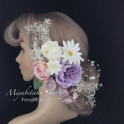 【8/30再入荷】かすみ草♡ウェディングヘッドドレス♡・結婚式・パーディー・和婚・成人式・卒業式・髪飾り