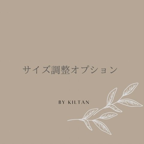 サイズ調整/カスタマイズオプション
