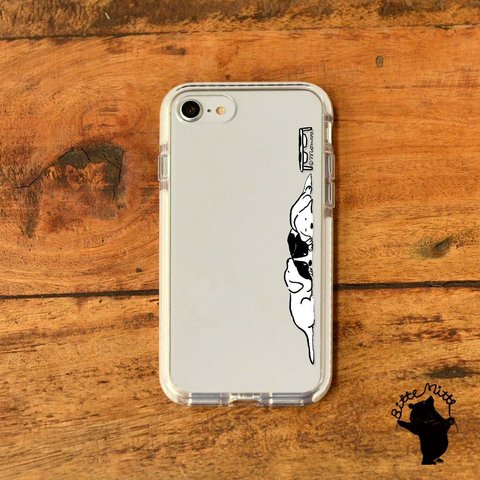 クリアスマホケース 犬 iPhone15 名入れ